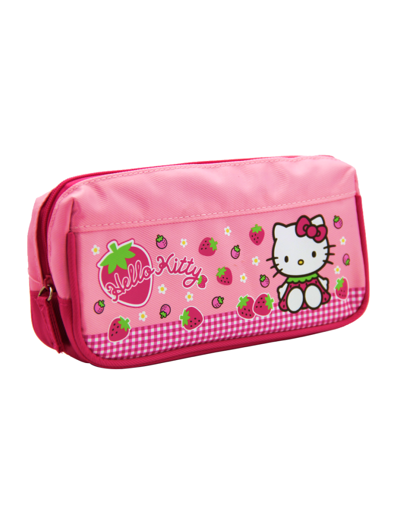 Пенал детский Hello Kitty с принтом клубнички